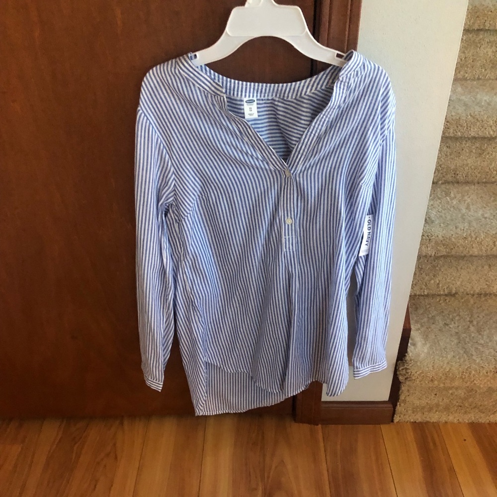 Striped button down